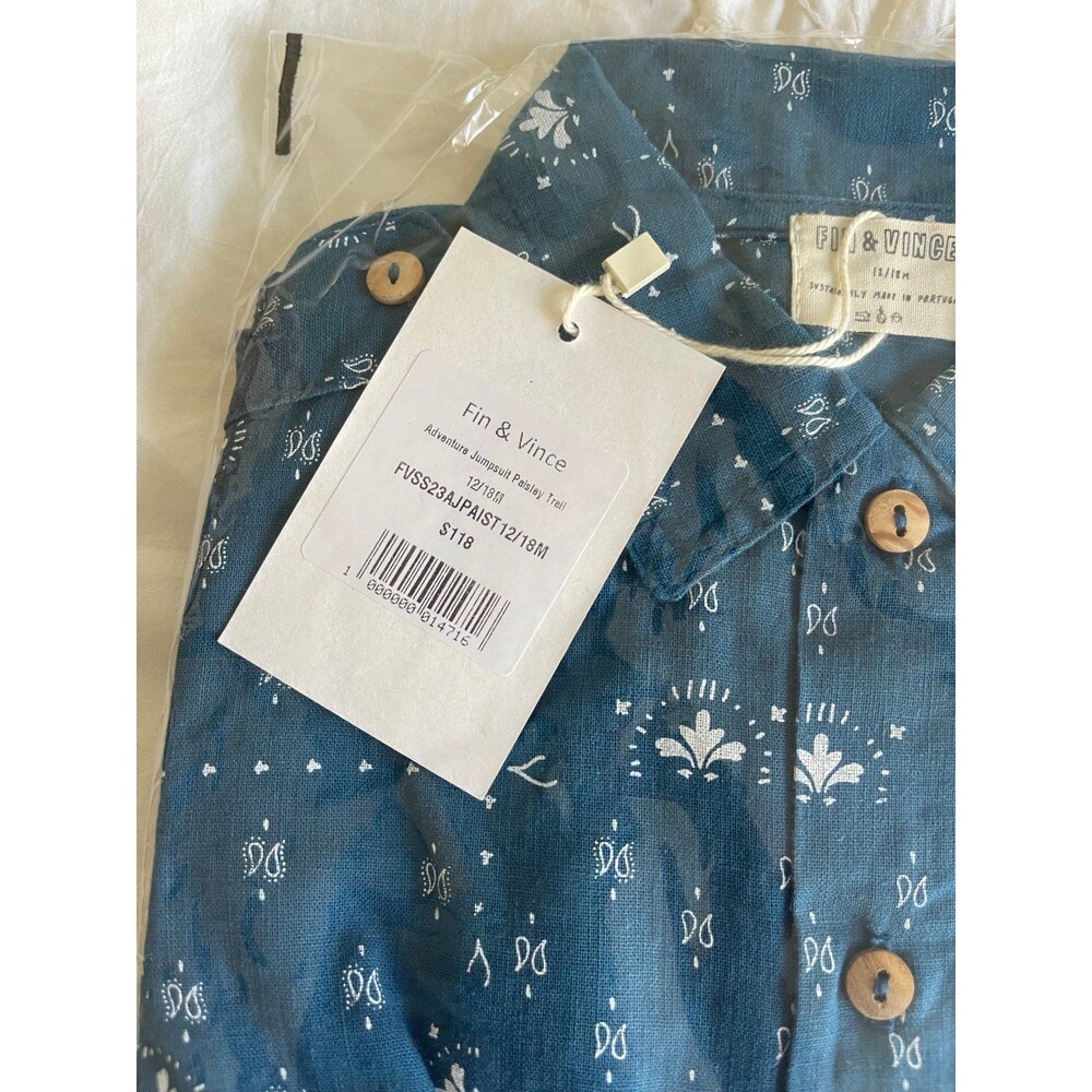 NWT Fin & Vince Adventure Jumpsuit Paisley Trail 12/18 - Picture 3 of 4